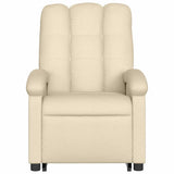Electric Stand up Massage Recliner Chair Cream Fabric - Extra Image