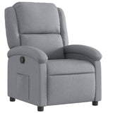 Recliner Chair Light Grey Fabric - Front View