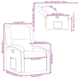 Recliner Chair Dark Grey Fabric