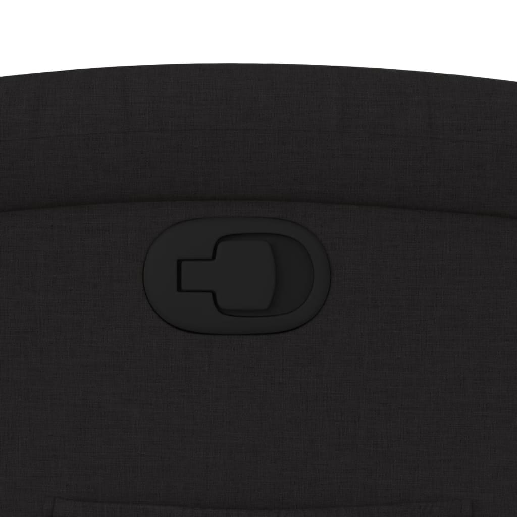 Recliner Chair Black Fabric