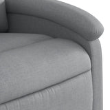 Massage Recliner Chair Light Grey Fabric - Extra Image