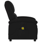 Massage Recliner Chair Black Fabric - Low Angle