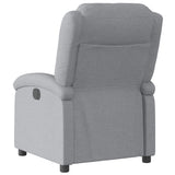 Electric Recliner Chair Light Grey Fabric - Top-Down View
