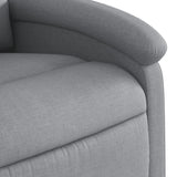 Electric Recliner Chair Light Grey Fabric
