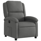 Electric Recliner Chair Dark Grey Fabric - Side View