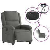 Electric Recliner Chair Dark Grey Fabric - 45-Degree Angle