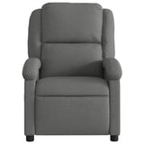 Electric Recliner Chair Dark Grey Fabric - Low Angle