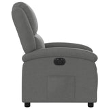 Electric Recliner Chair Dark Grey Fabric - Extra Image