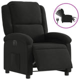 Electric Recliner Chair Black Fabric - Front View