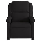 Electric Recliner Chair Black Fabric - Low Angle