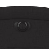 Electric Recliner Chair Black Fabric - Extra Image