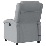 Electric Massage Recliner Chair Light Grey Fabric - 45-Degree Angle