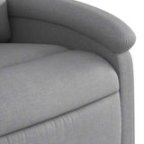 Electric Massage Recliner Chair Light Grey Fabric