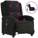 Electric Massage Recliner Chair Black Fabric