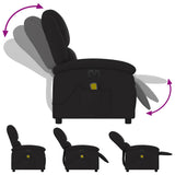 Electric Massage Recliner Chair Black Fabric