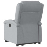Stand up Recliner Chair Light Grey Fabric - 45-Degree Angle