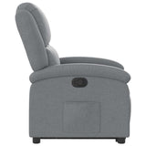 Stand up Recliner Chair Light Grey Fabric - Extra Image
