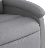 Stand up Recliner Chair Light Grey Fabric