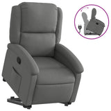 Stand up Recliner Chair Dark Grey Fabric
