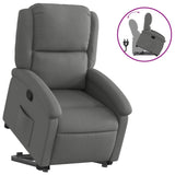 Stand up Recliner Chair Dark Grey Fabric - Front View