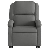 Stand up Recliner Chair Dark Grey Fabric - Low Angle