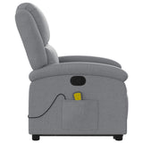 Stand up Massage Recliner Chair Light Grey Fabric - Extra Image