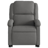 Stand up Massage Recliner Chair Dark Grey Fabric - Low Angle