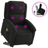 Stand up Massage Recliner Chair Black Fabric - Front View