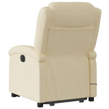 Stand up Massage Recliner Chair Cream Fabric