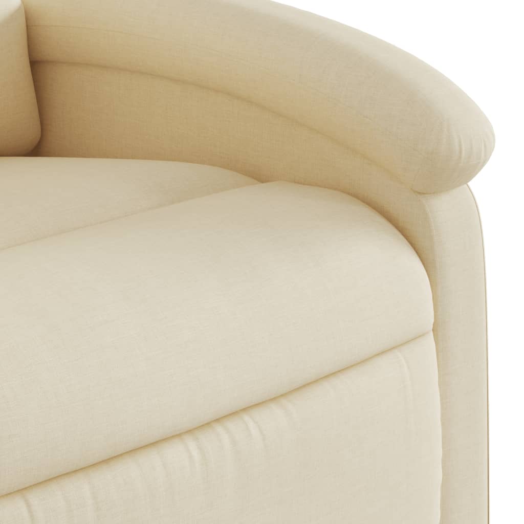 Stand up Massage Recliner Chair Cream Fabric