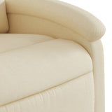 Stand up Massage Recliner Chair Cream Fabric
