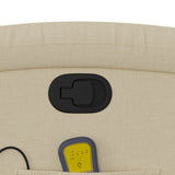 Stand up Massage Recliner Chair Cream Fabric
