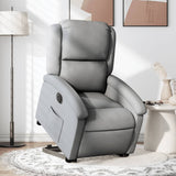 Electric Stand up Recliner Chair Light Grey Fabric