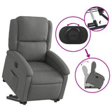 Electric Stand up Recliner Chair Dark Grey Fabric