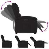 Electric Stand up Recliner Chair Black Fabric - Rear View