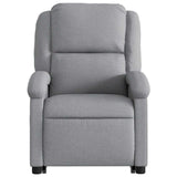 Electric Stand up Massage Recliner Chair Light Grey Fabric