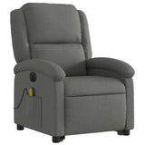 Electric Stand up Massage Recliner Chair Dark Grey Fabric - Top-Down View