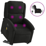 Electric Stand up Massage Recliner Chair Black Fabric - Front View