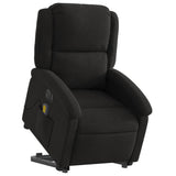 Electric Stand up Massage Recliner Chair Black Fabric - Side View