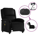 Electric Massage Recliner Chair Black Faux Leather - 45-Degree Angle