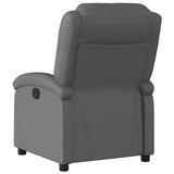 Electric Massage Recliner Chair Grey Faux Leather