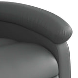 Electric Massage Recliner Chair Grey Faux Leather