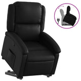 Stand up Recliner Chair Black Faux Leather - Front View