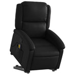 Stand up Massage Recliner Chair Black Faux Leather