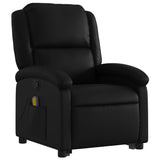 Stand up Massage Recliner Chair Black Faux Leather - Top-Down View