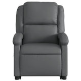 Stand up Massage Recliner Chair Grey Faux Leather - Extra Image