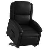 Electric Stand up Recliner Chair Black Faux Leather