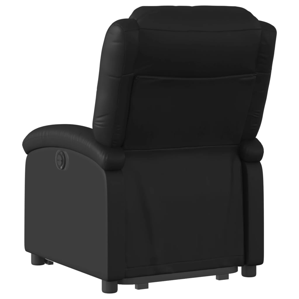 Electric Stand up Recliner Chair Black Faux Leather