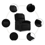 Electric Stand up Recliner Chair Black Faux Leather