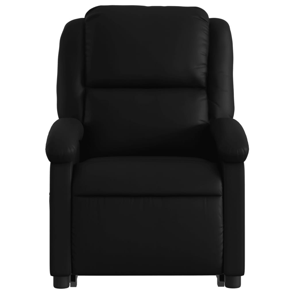 Electric Stand up Recliner Chair Black Faux Leather